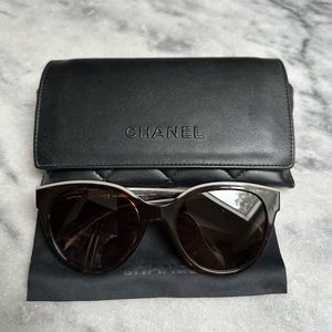 Chanel Tortoise Shell Cat eye Sunglasses